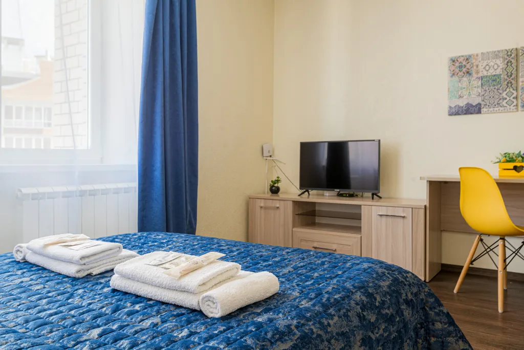 С видом на Волгу, гостиничный сервиc, кондиционер, бесконтактно