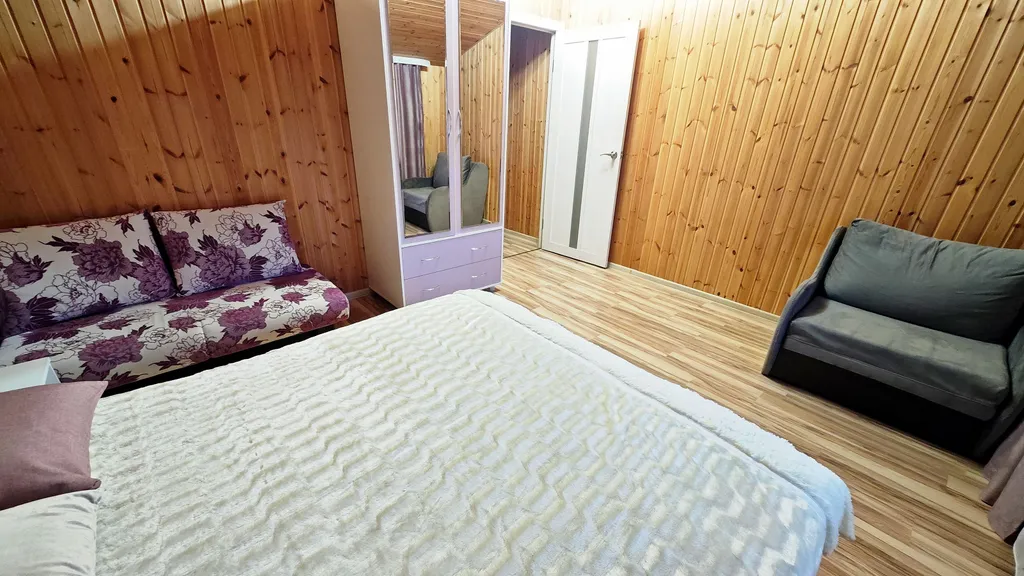 Сиреневые апартаменты полулюкс с 2 спальнями, кондиционером, кухней