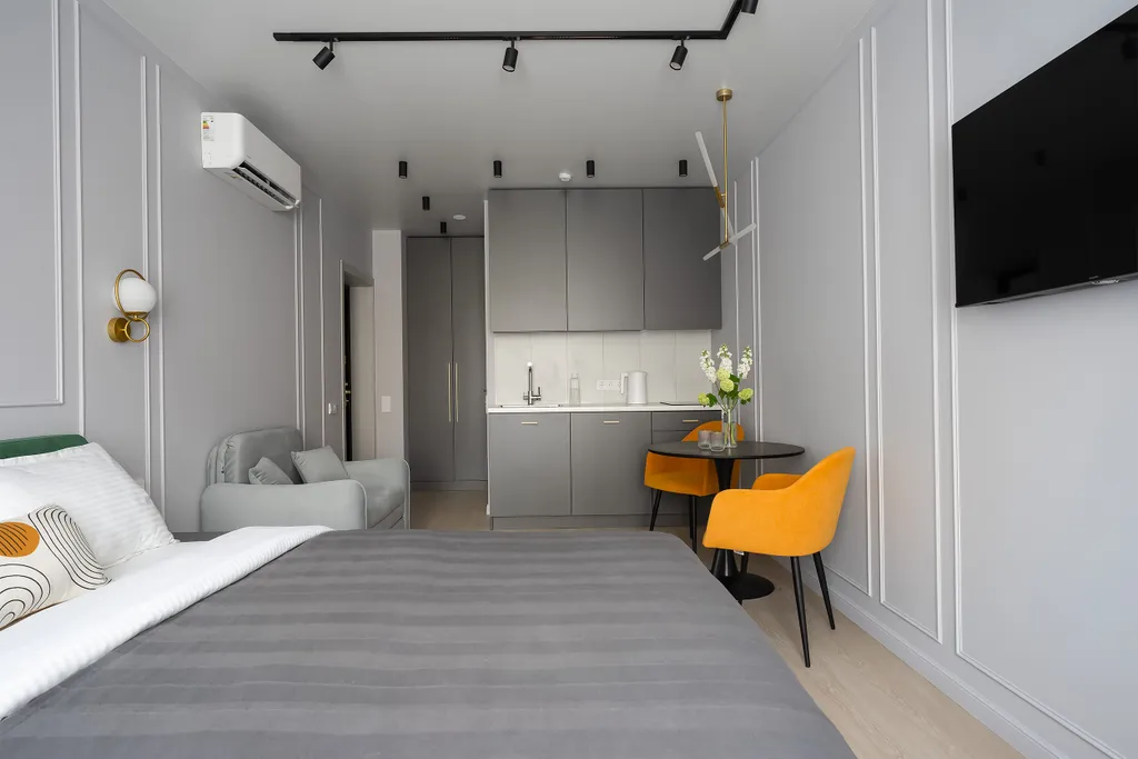 Квартира Квартира Элегантная студия Янтарь у Верхнего озера — Калининград