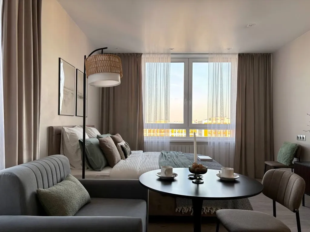 Квартира Квартира Студия Олива Люкс — Новоивановское