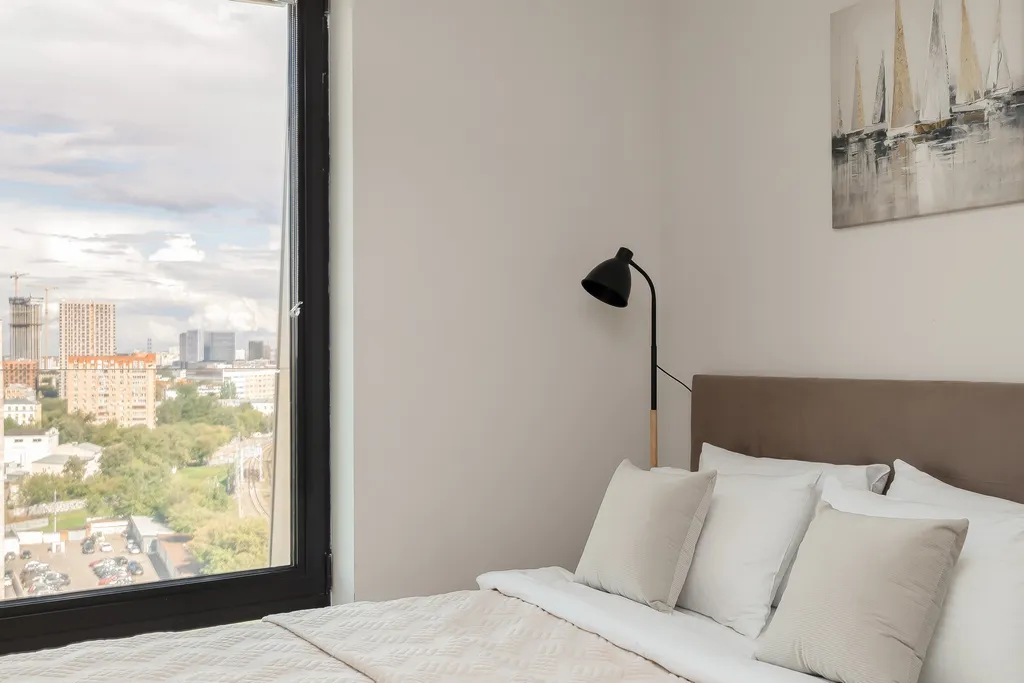 Квартира Квартира Апартамент Metro Suite с панорамным видом в небоскребе бизнес-класса — Москва