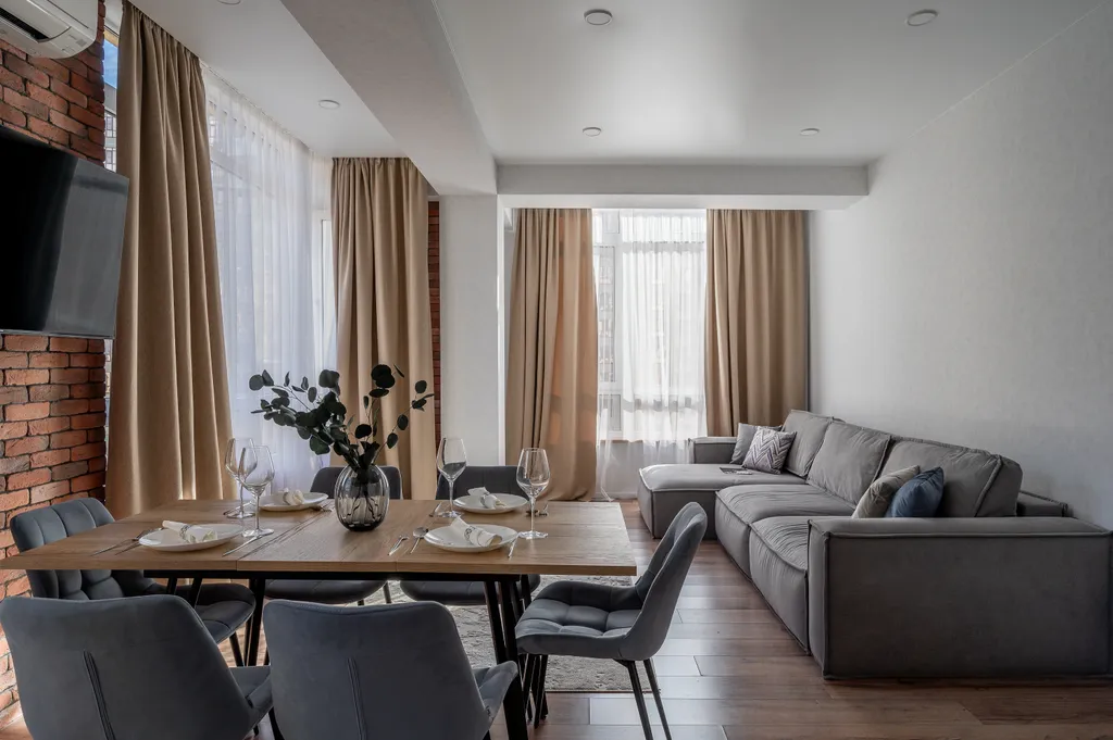 Просторная стильная квартира с видом на горы — аренда посуточно в Дагомыс