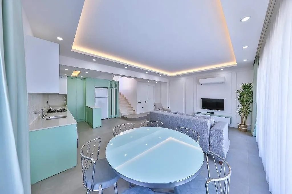 Коттедж Вилла 1320 с видом на море и бассейном — Калкан