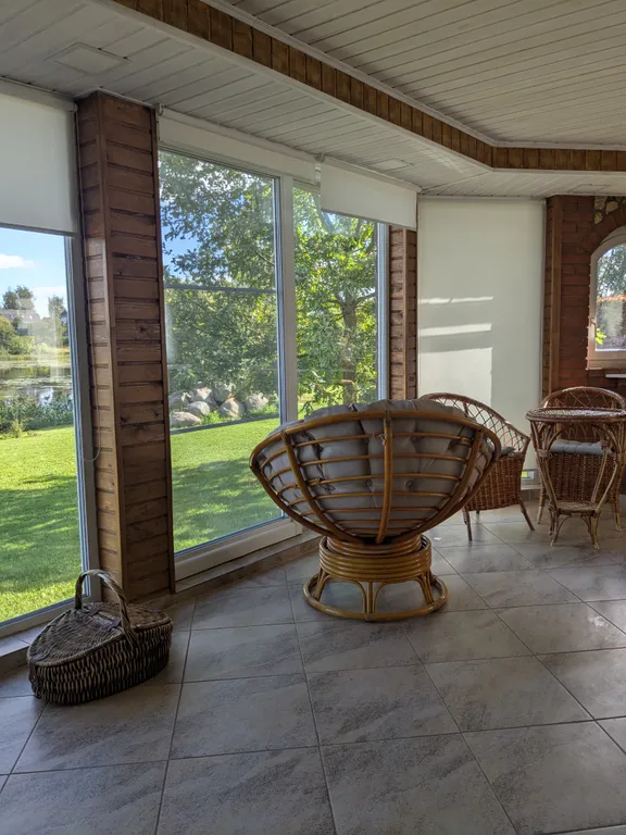 Уютный дом на берегу реки с русской баней, рыбалка