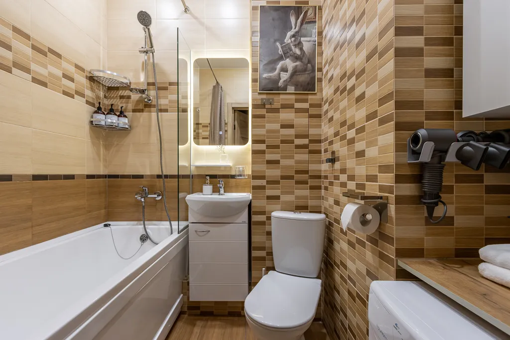 Студия Колосья с качелью на балконе и видом на сосны