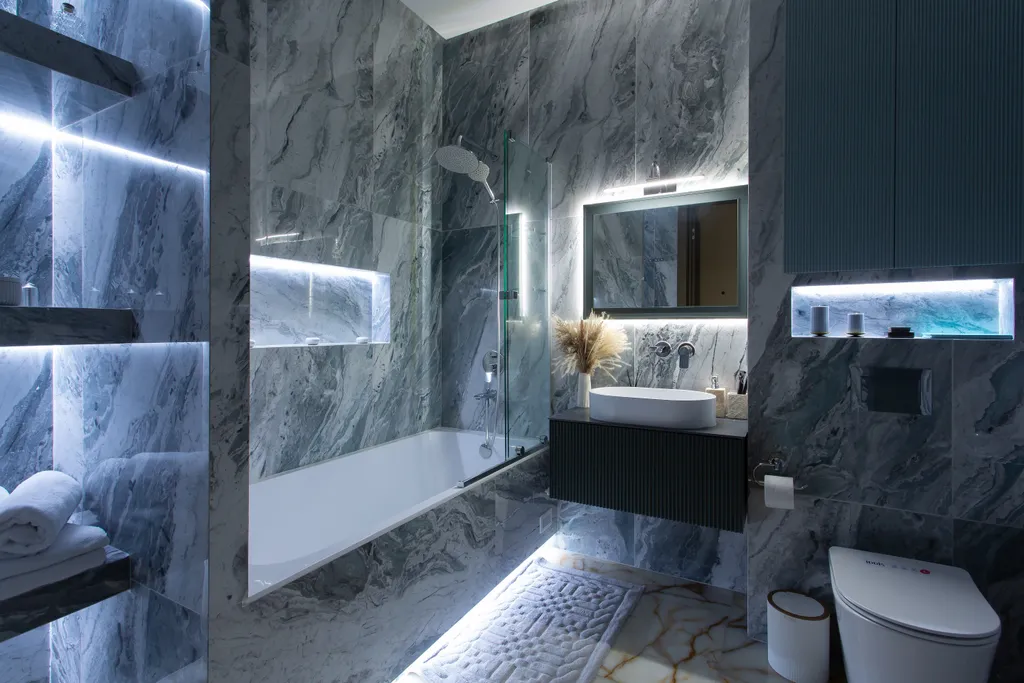 Редкий Пентхаус-формат на 64 этаже, оникс, подсветка, панорамные окна