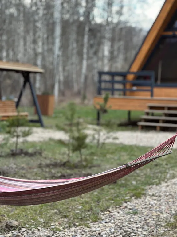 Дом в стиле a-frame в лесу в 10 км от Смоленска рядом с р. Днепр