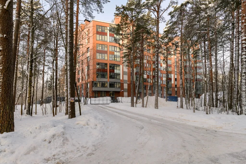 Студия с видом на сосны в Зеленогорске, закрытая территория