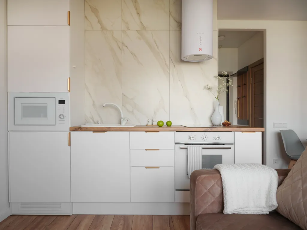 Уютнейшая студия с шикарным видом на панораму города и реку