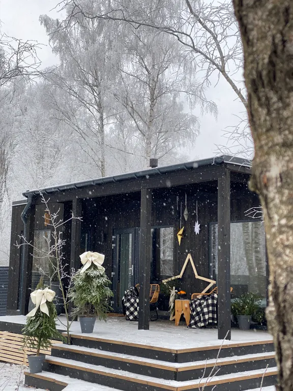 Коттедж Скандинавский дом с джакузи, сауной и видом на живописное поле — аренда посуточно в Троицкое