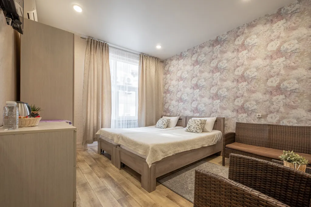 Небольшой апартамент у Дендрария и Цирка с раздельными кроватями