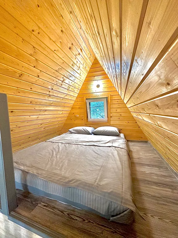 Треугольный домик под Минском с сауной и горячей купелью