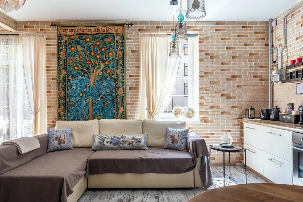 Семейные апартаменты "Гобелен" с балконом | 5 гостей, 3 спальные зоны