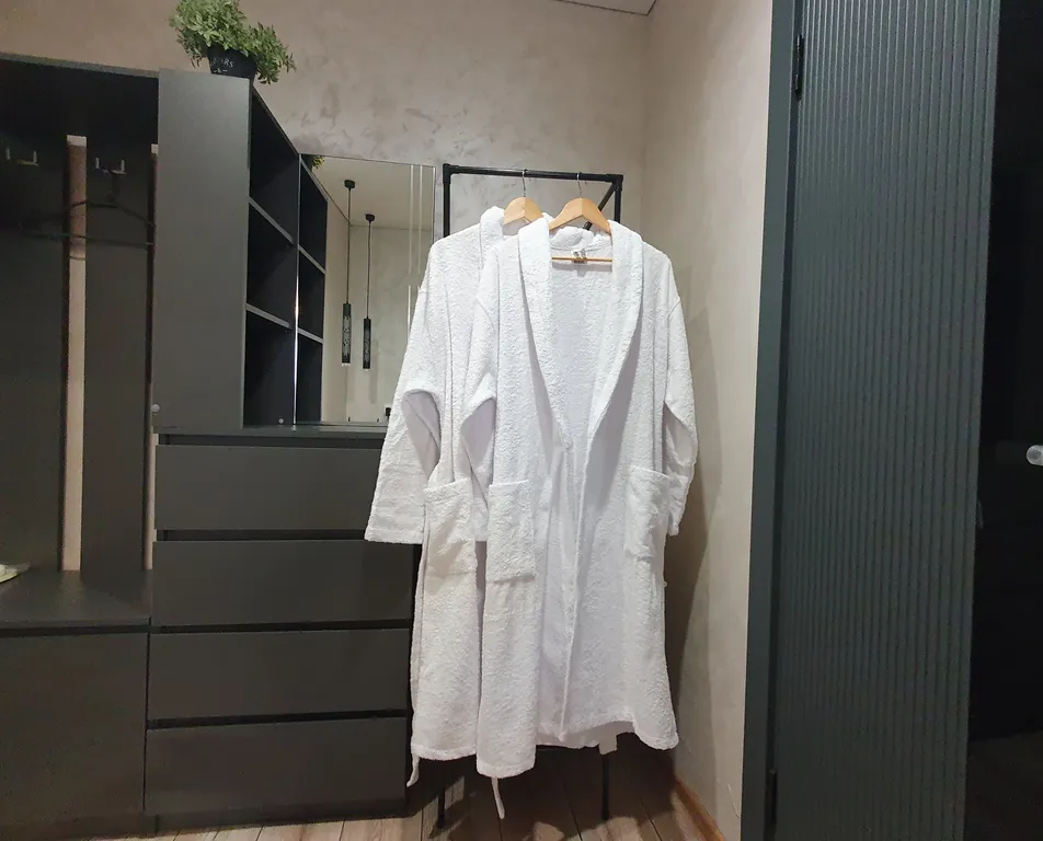 Студия Loft рядом с МНТК в новом микрорайоне, халаты, гостиничный сервис
