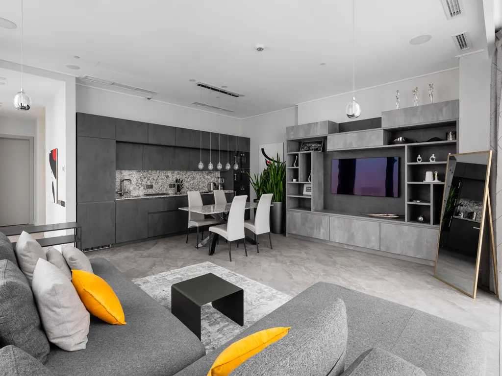 Стильный угловой апартамент в Neva Towers