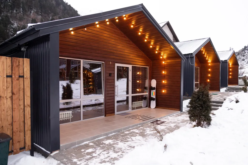 База отдыха с видом на горы в Приэльбрусье