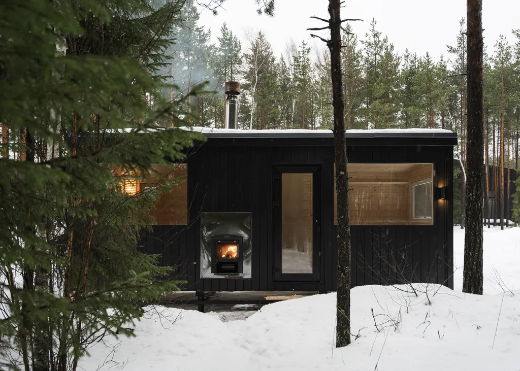 Загородный дом с террасой, баней и видом на лес