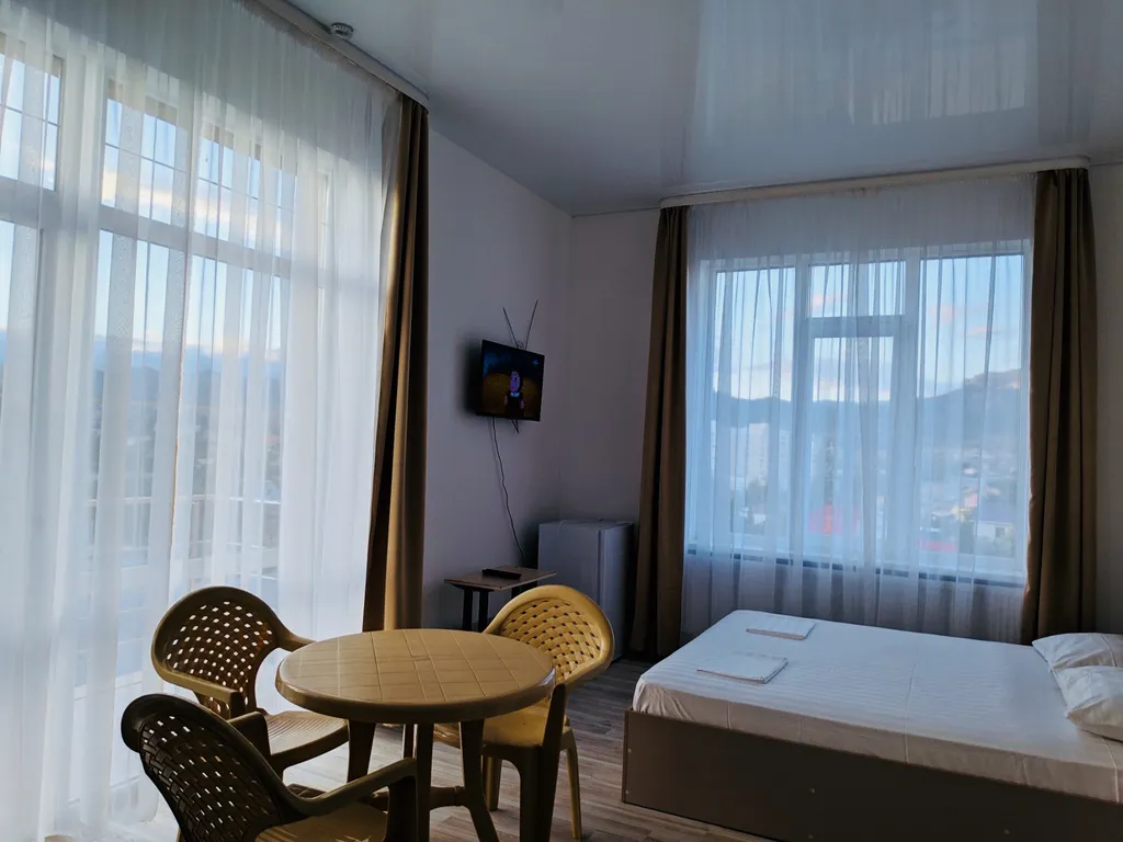 Четырёхместный номер люкс с балконом С видом на город и горы