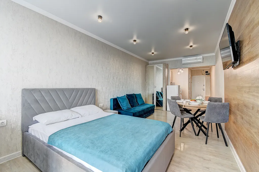 Квартира Квартира Уютная студия с панорамой на море, с бассейном на территории жк — Адлер