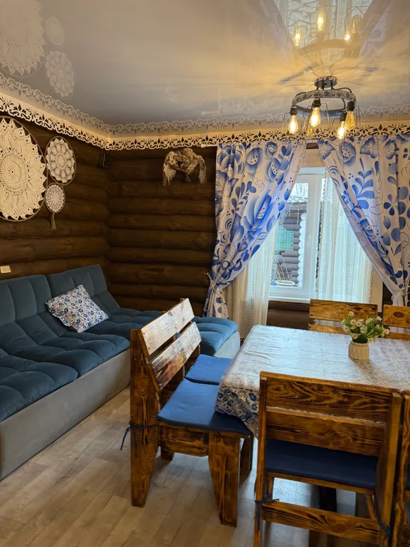 Дом в русском стиле Гжель