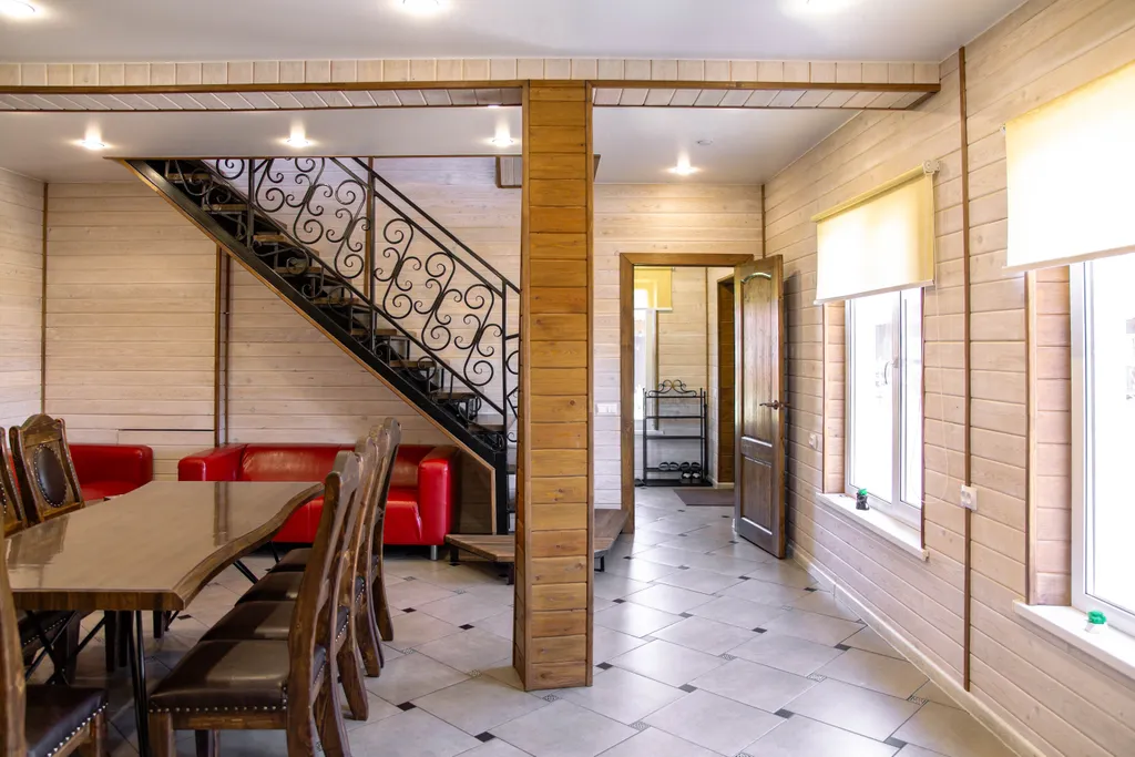 Двухэтажный коттедж с баней