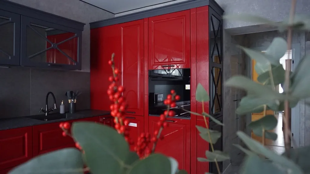 Стильная двушка с яркой кухней