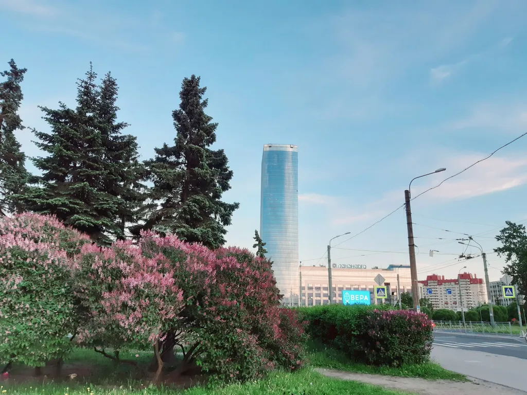 Квартира Квартира Вид на небоскрёб — Санкт-Петербург