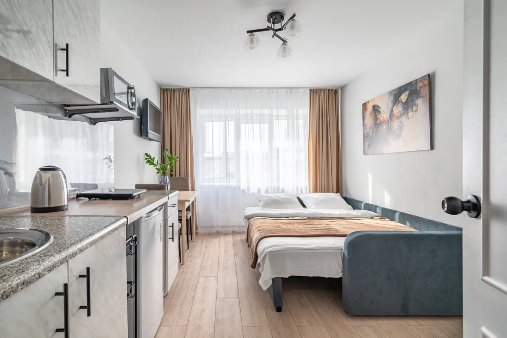 Уютная комната-студия рядом с метро Уральская