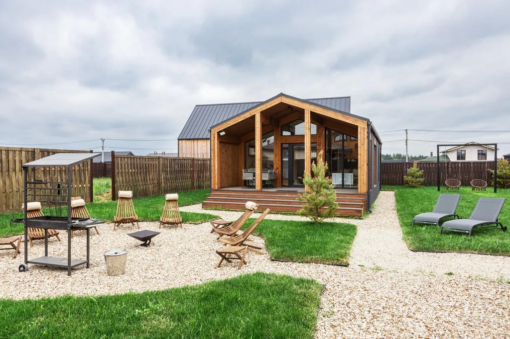 Коттедж Панорамный дом среди зимнего леса рядом с озером — Семеновское