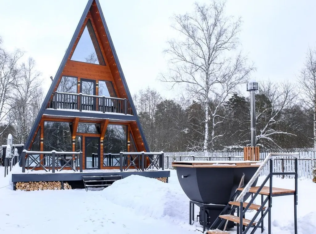 Коттедж Большой дом a-frame в-небо с бассейном — аренда посуточно в Одинцово