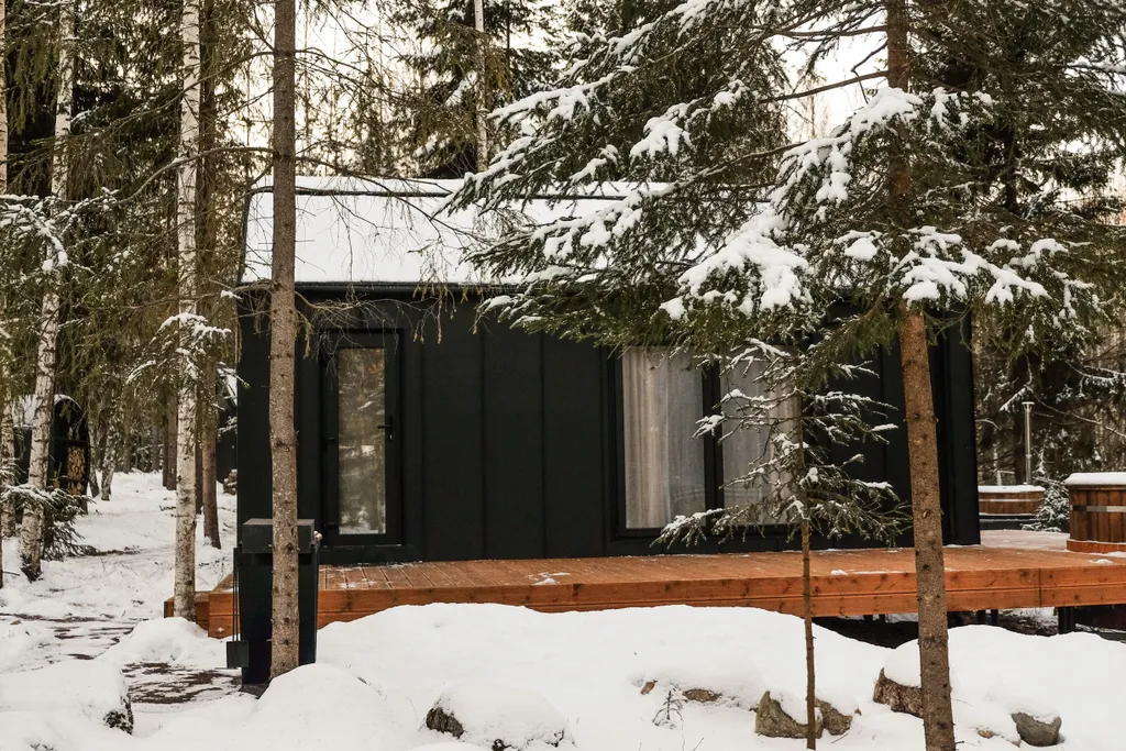 Дом в лесу с купелью фурако и мангальной зоной