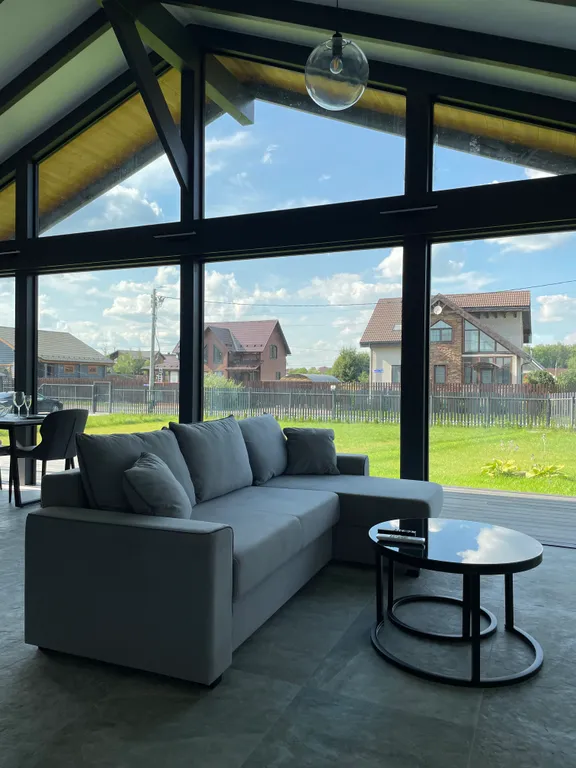 Коттедж Коттедж Фахверк с панорамным остеклением — Васькино