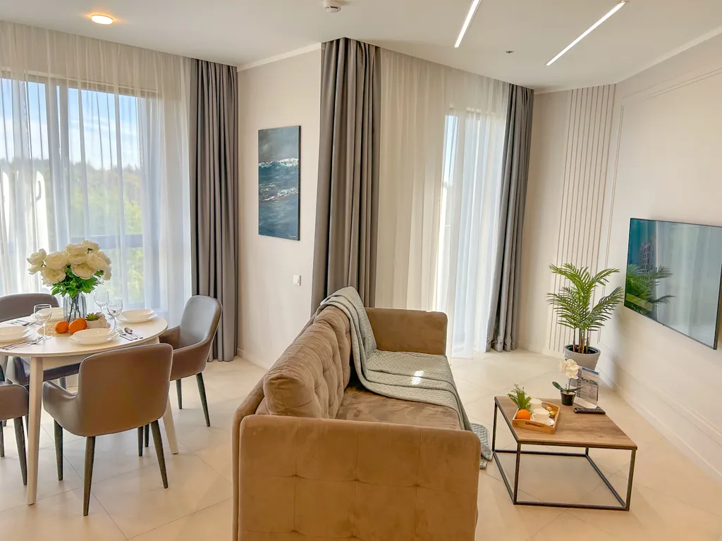 Сан Сити  2 с одной спальней в здании с Baltik spa, на 7 этаже