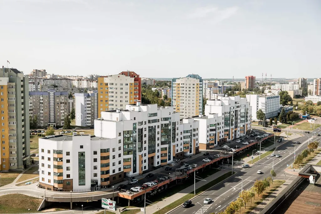 Квартира студия с видом на город.