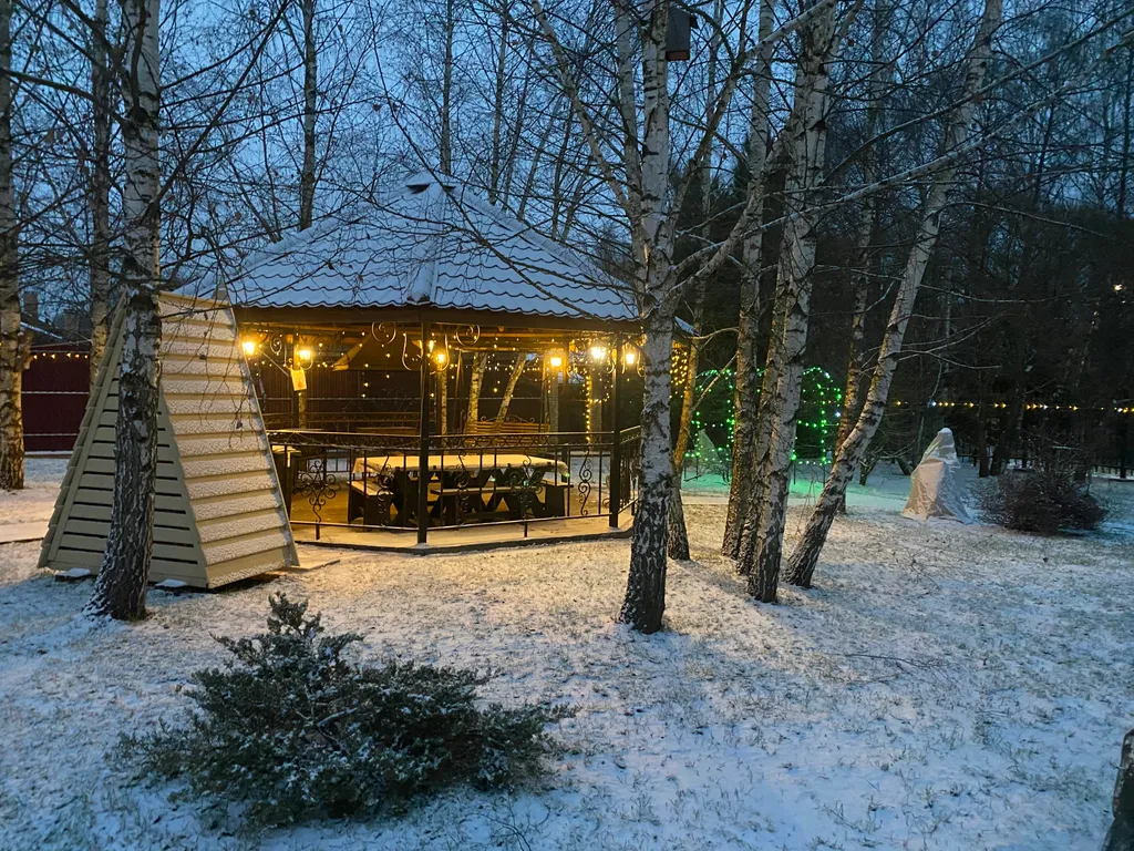 Современный новый дом с баней и банным чаном и бассейном