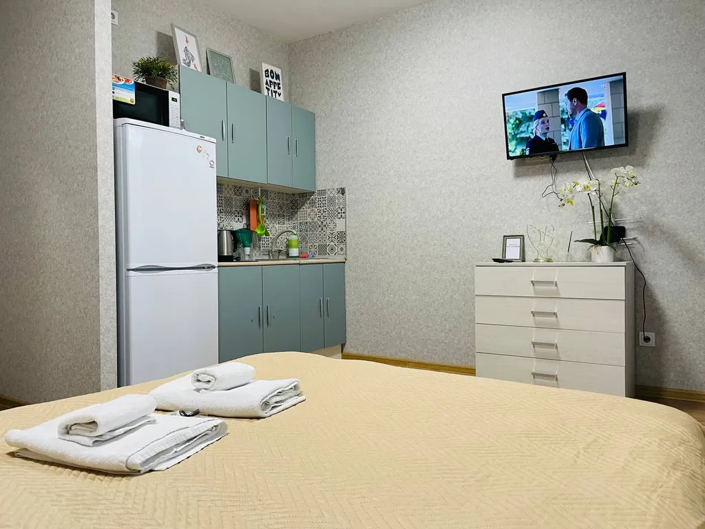 Уютная студия для командировочных, пар и пар с детьми