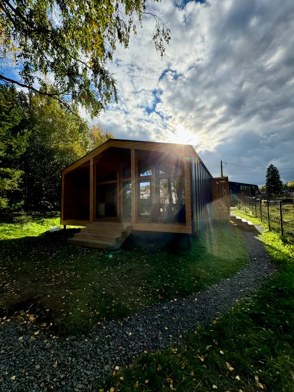 Семейный коттедж с эко-тропой до Игоры (синий Balance)