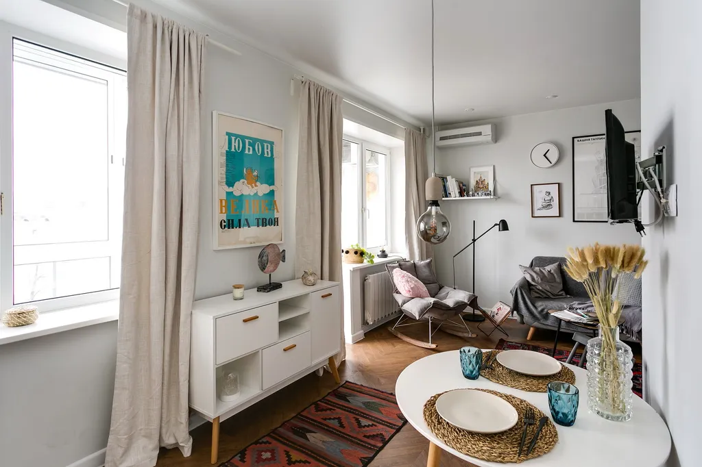 Скандинавская винтажная квартира Смарт Хост