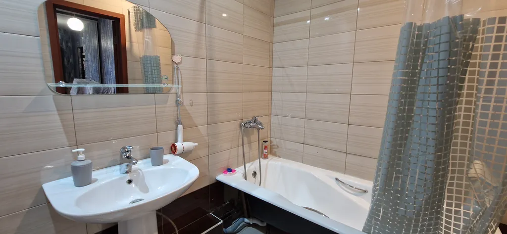 В квартире 4 спальных места, в 10 минутах от центра