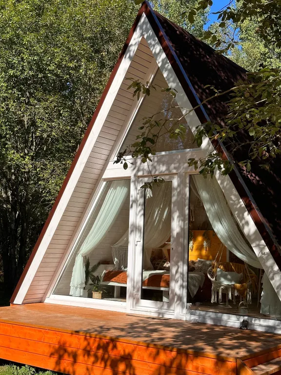 Коттедж Коттедж А-frame с купелью Бохо — Тосно