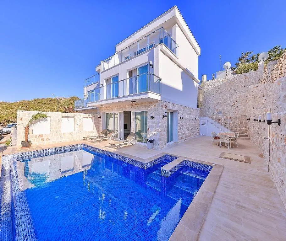 Коттедж Вилла 1320 с видом на море и бассейном — Калкан