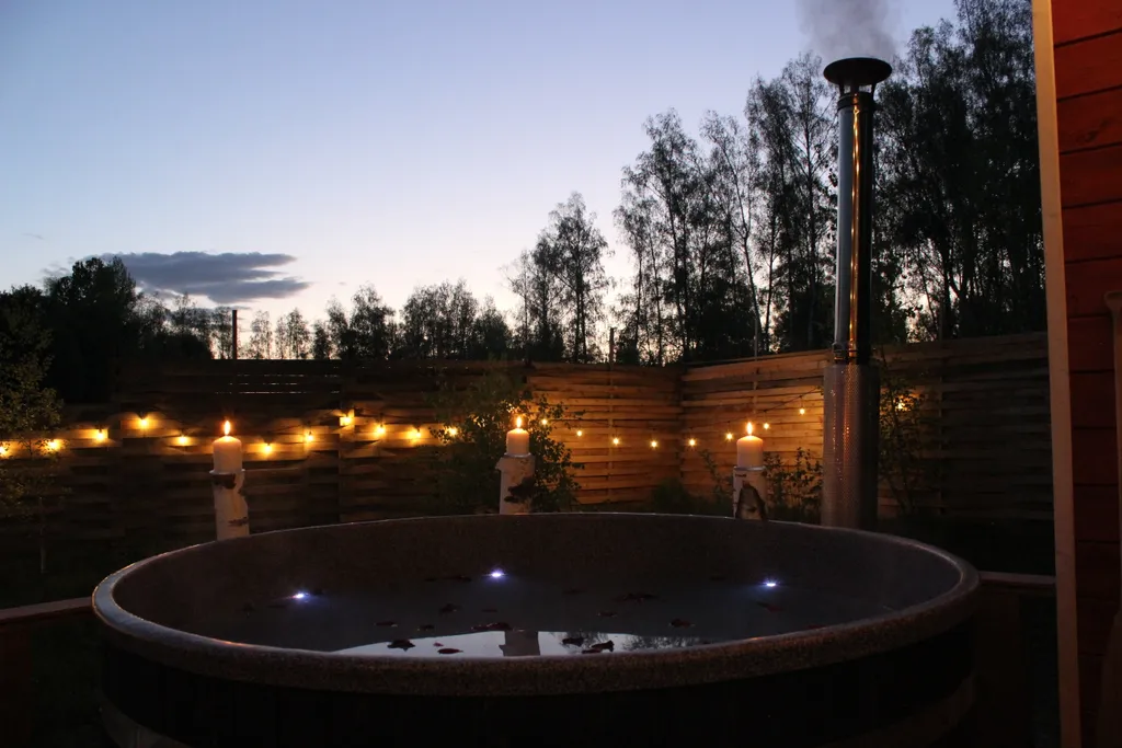 Отдых у леса в уютном домике с купелью-фурако (банный чан)