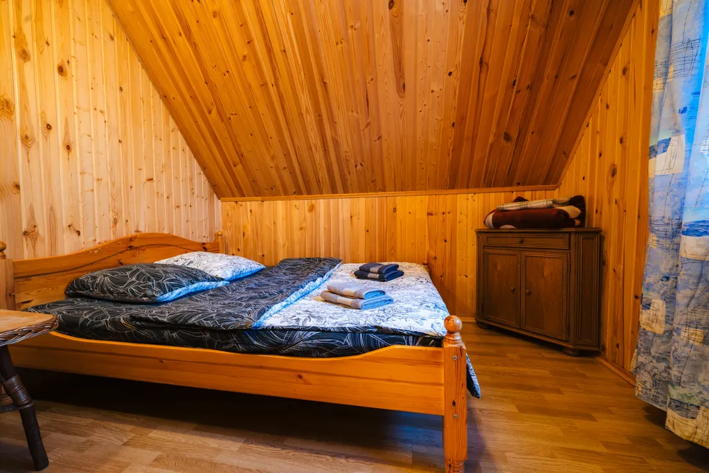 Дом на пруду с камином и караоке