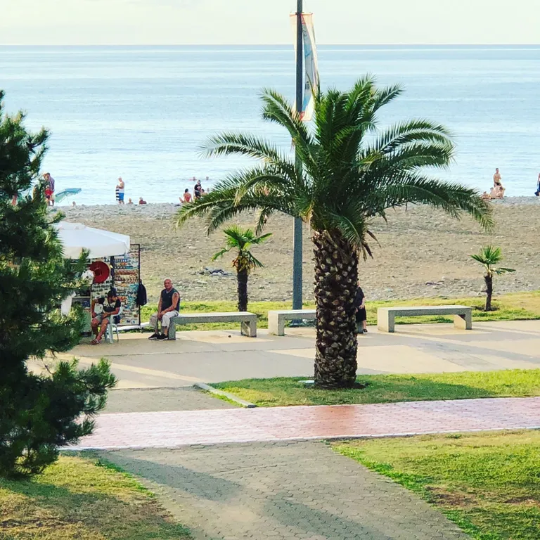 Квартира с видом на море, на берегу моря