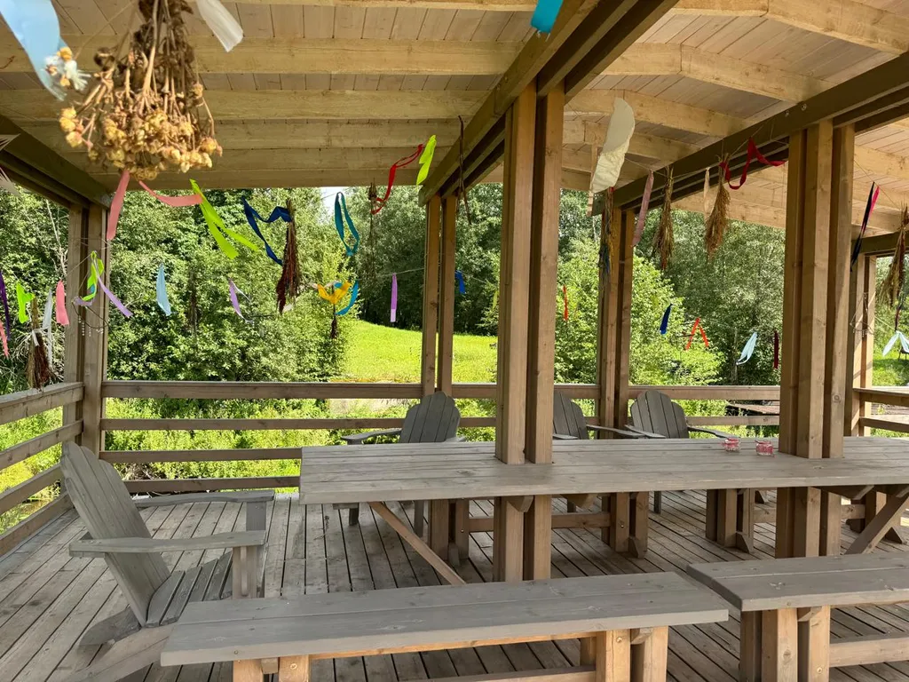 Дом А-фрейм на речке под Клином