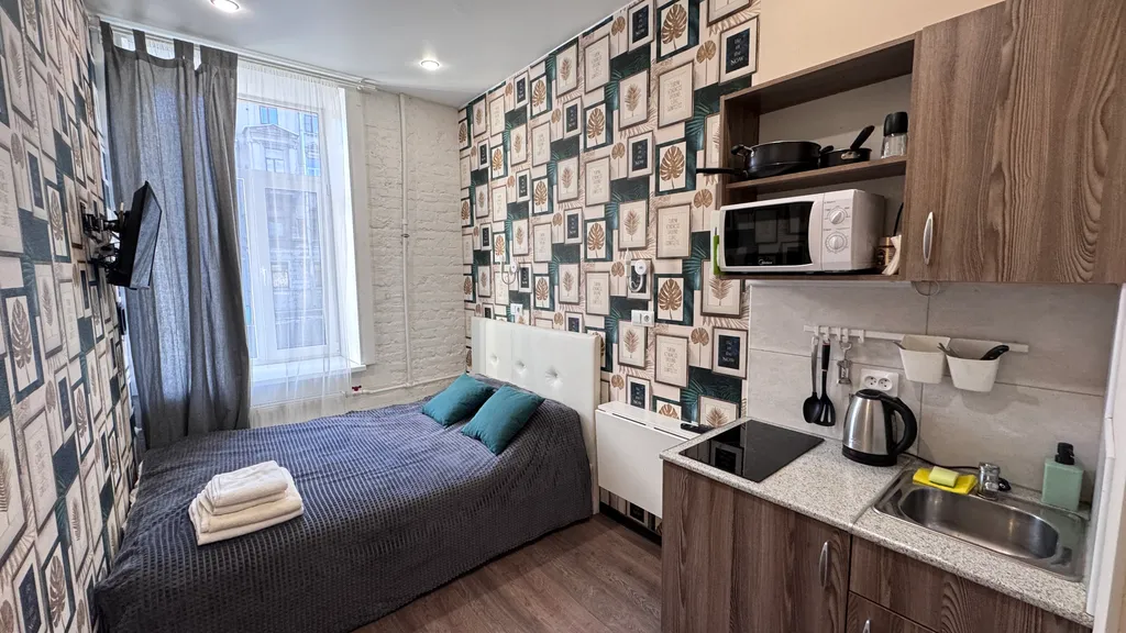 Квартира Хорошая квартира-студия рядом с метро — Санкт-Петербург