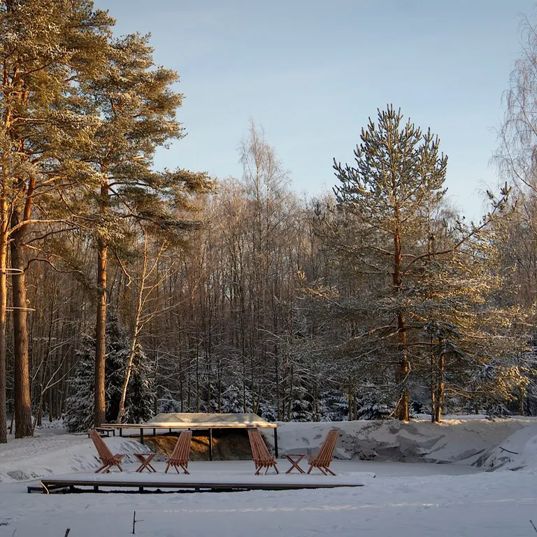 Коттедж Двухэтажный барнхаус на озере с видом на лес — Мичуринское