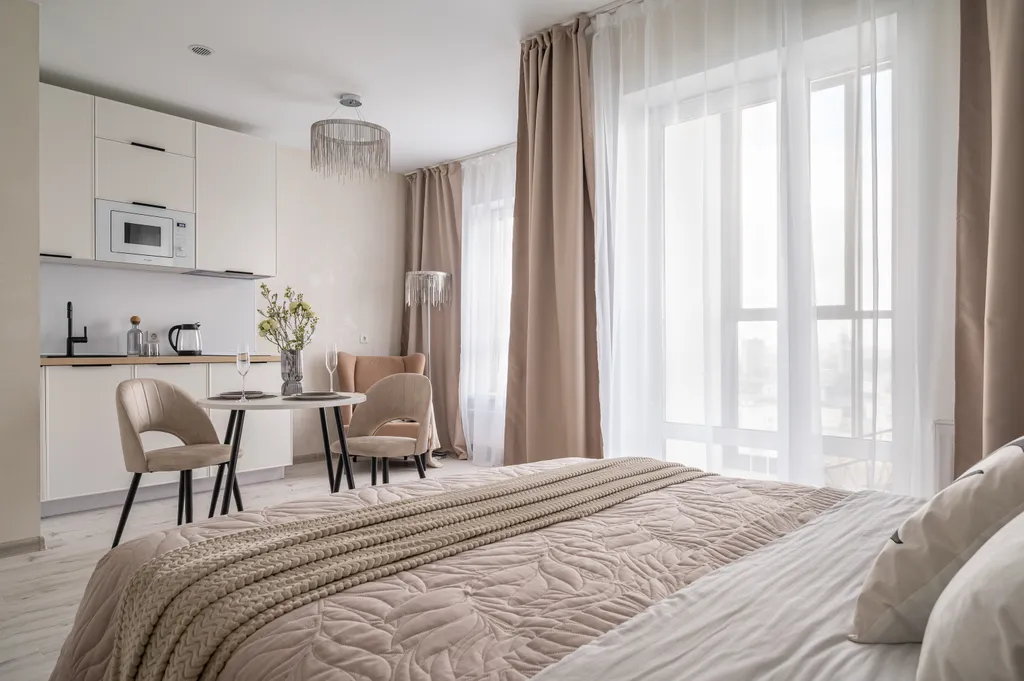 Квартира с шикарным видом на город возле жд вокзала, центр города