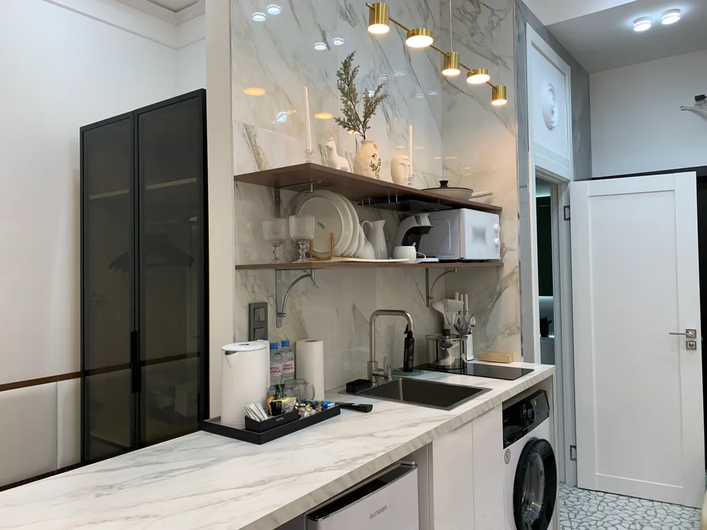 Бизнес-апартаменты CRYSTAL -парковка, кухня, стиральная машина СмартТВ