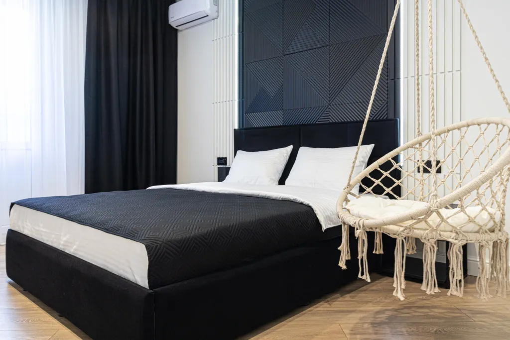 Квартира Светлая квартира с дизайнерским ремонтом Алисой и качелями в спальне — Краснодар